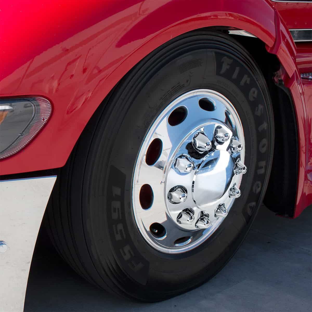 Dome Front Axle Cover With 1-1/2&Quot; Push-On Nut Covers (Color Box) 3 Dome Front Axle Cover With 1-1/2" Push-On Nut Covers (Color Box)