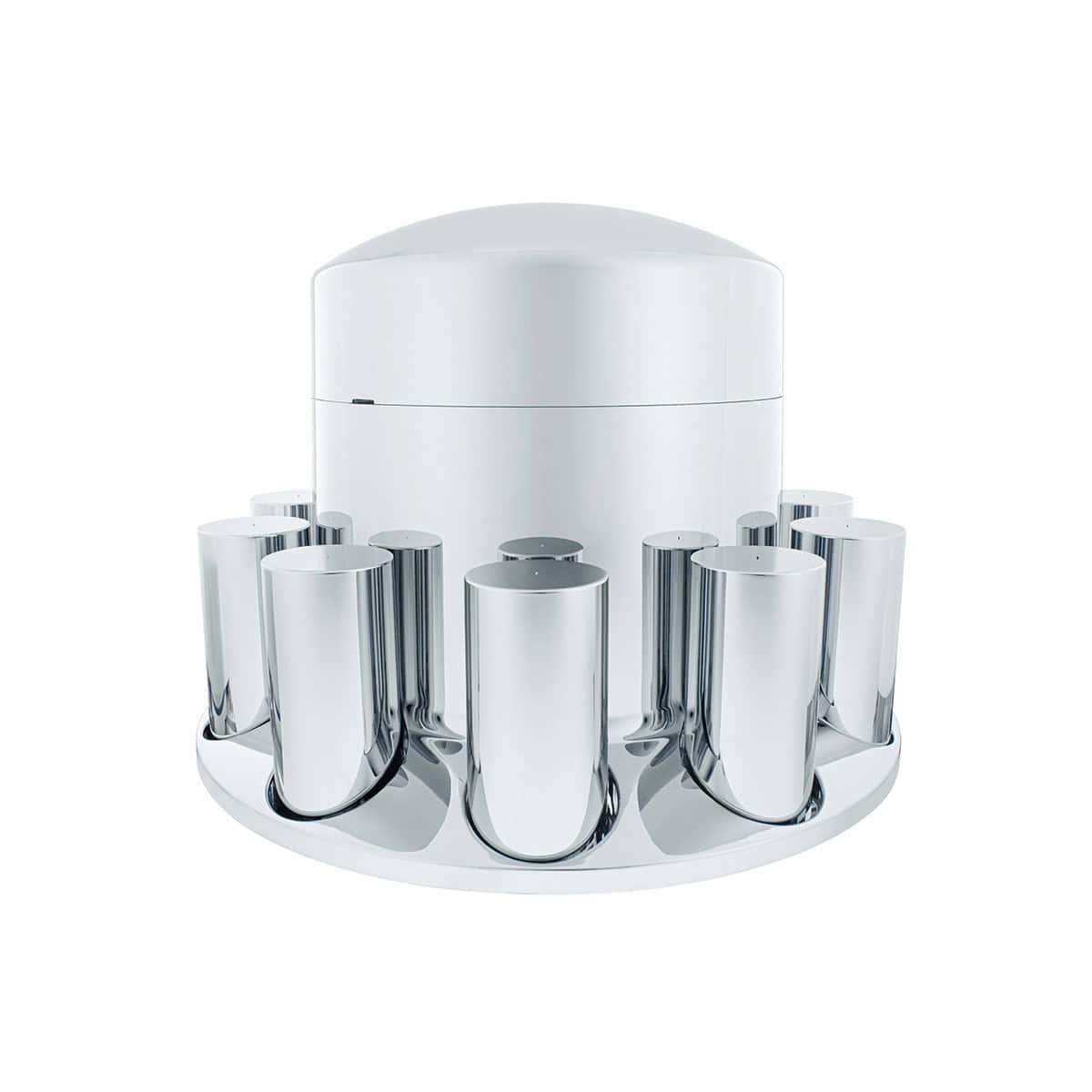 Chrome Plastic Extra Tall Dome Rear Axle Cover With 33Mm Thread-On Tall Cylinder Nut Covers 3 Chrome Plastic Extra Tall Dome Rear Axle Cover With 33mm Thread-On Tall Cylinder Nut Covers