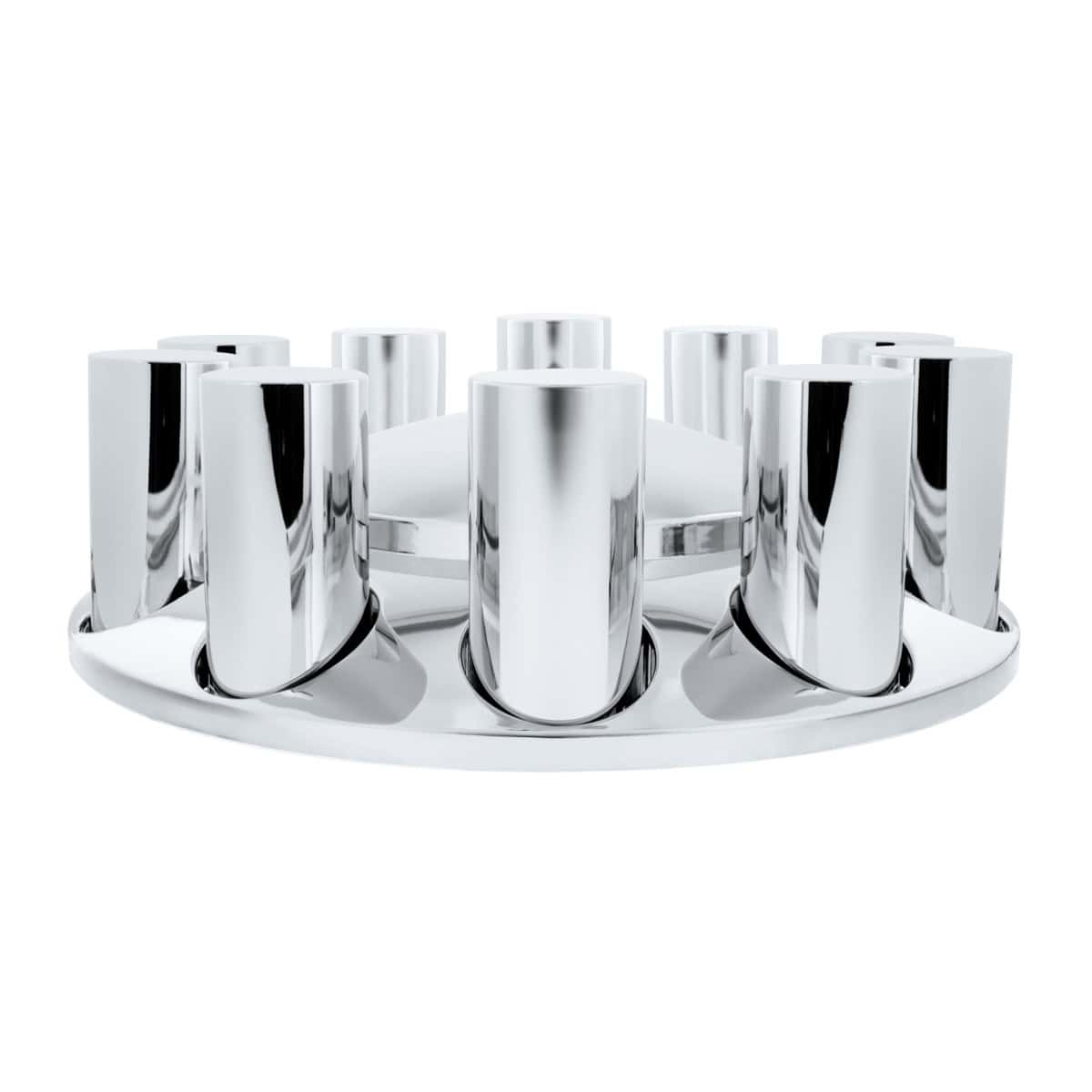 Chrome Plastic Dome Front Axle Cover With 33mm Standard Thread-On Tall Cylinder Nut Covers