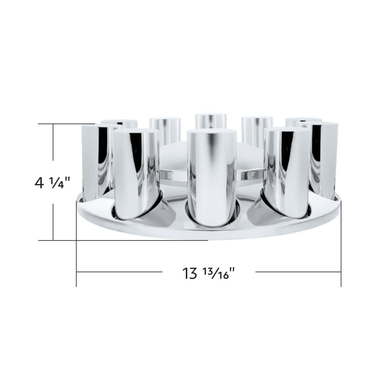 Chrome Plastic Dome Front Axle Cover With 33Mm Standard Thread-On Tall Cylinder Nut Covers 3 Chrome Plastic Dome Front Axle Cover With 33mm Standard Thread-On Tall Cylinder Nut Covers