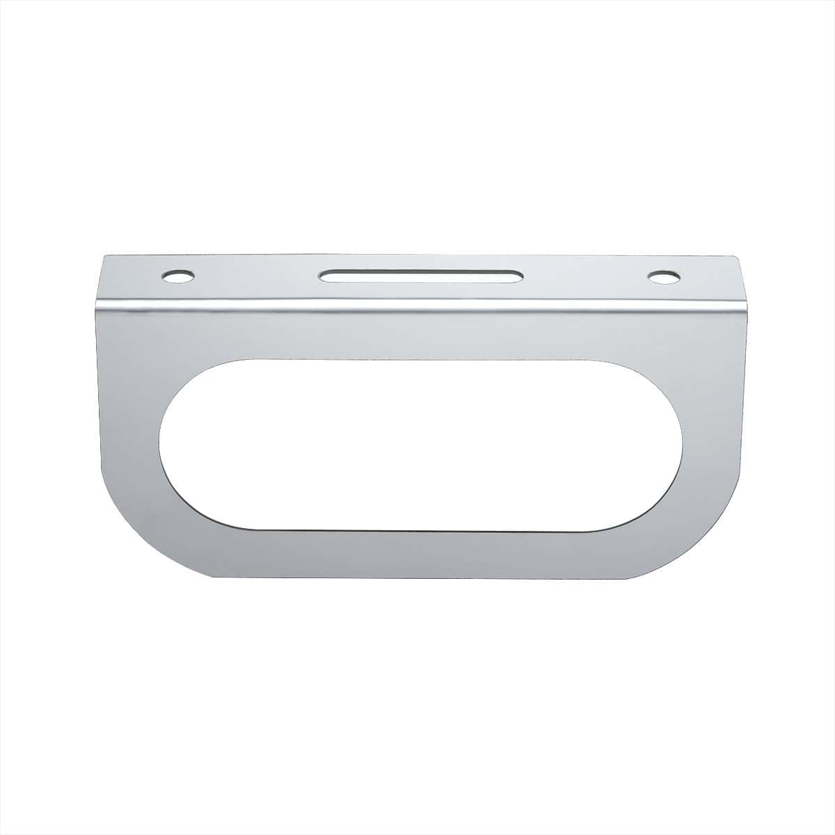 Stainless Light Bracket With Single Oval Light Cutout
