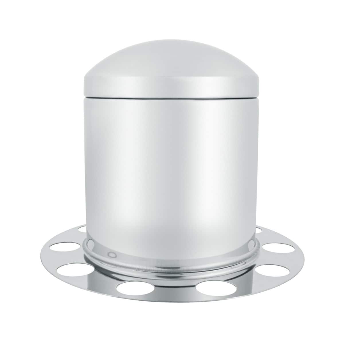 Stainless Dome Rear Axle Cover 3Pc Kit 4 Stainless Dome Rear Axle Cover 3PC Kit For 1-1/2" Nut Cover - Steel Wheel