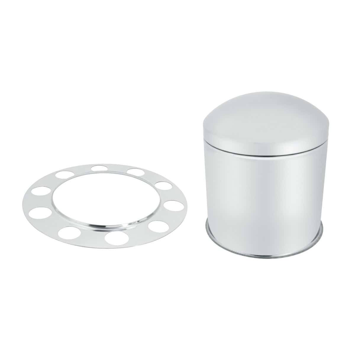 Stainless Dome Rear Axle Cover 3PC Kit For 1-1/2" Nut Cover - Steel Wheel
