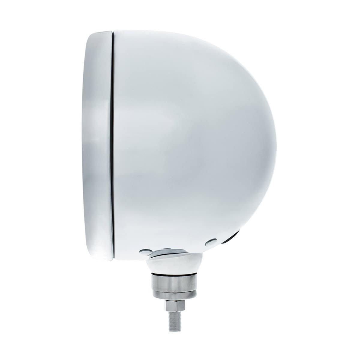Stainless Steel Classic Half Moon Headlight No Bulb With LED Turn Signal