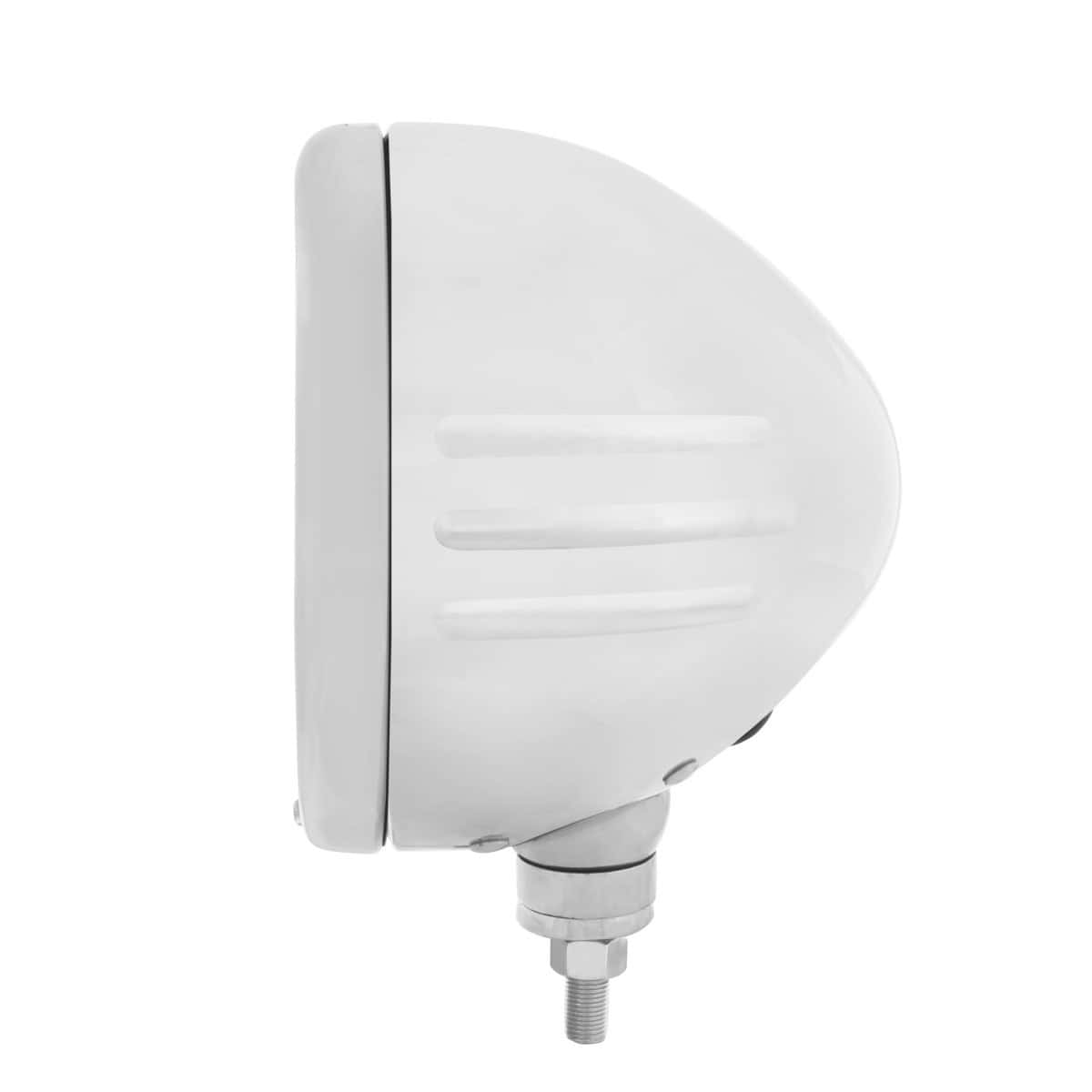 Stainless Classic Style Embossed Stripe Headlight Housing 4 Stainless Classic Style Embossed Stripe Headlight Housing