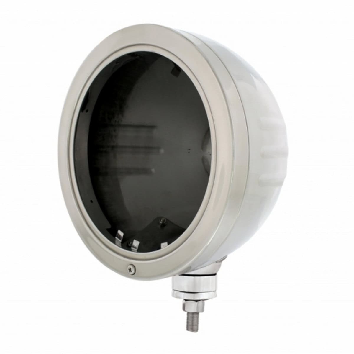 Stainless &Quot;Bullet&Quot; Embossed Stripe Headlight Housing 1 Stainless "Bullet" Embossed Stripe Headlight Housing