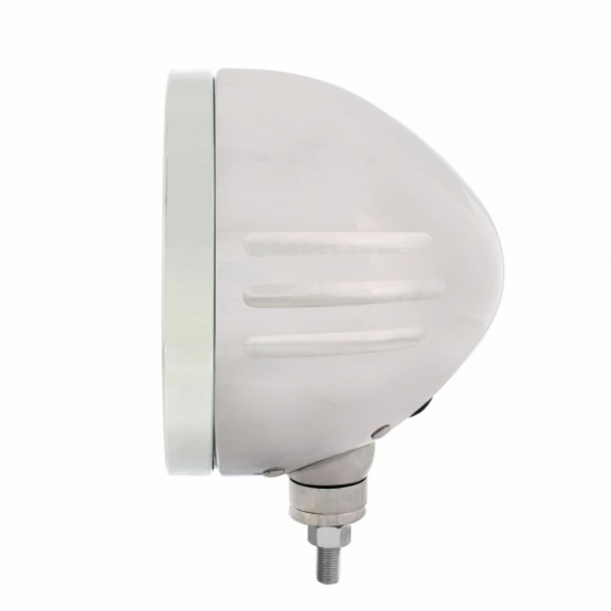 Stainless &Quot;Bullet&Quot; Embossed Stripe Headlight Housing 4 Stainless "Bullet" Embossed Stripe Headlight Housing