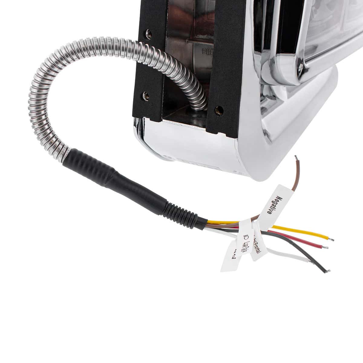 10 High Power Led &Quot;Chrome&Quot; Projection Headlight Assembly W/Mounting Arm &Amp; Turn Signal Side Pod 8 10 High Power LED "Chrome" Projection Headlight Assembly W/Mounting Arm & Turn Signal Side Pod