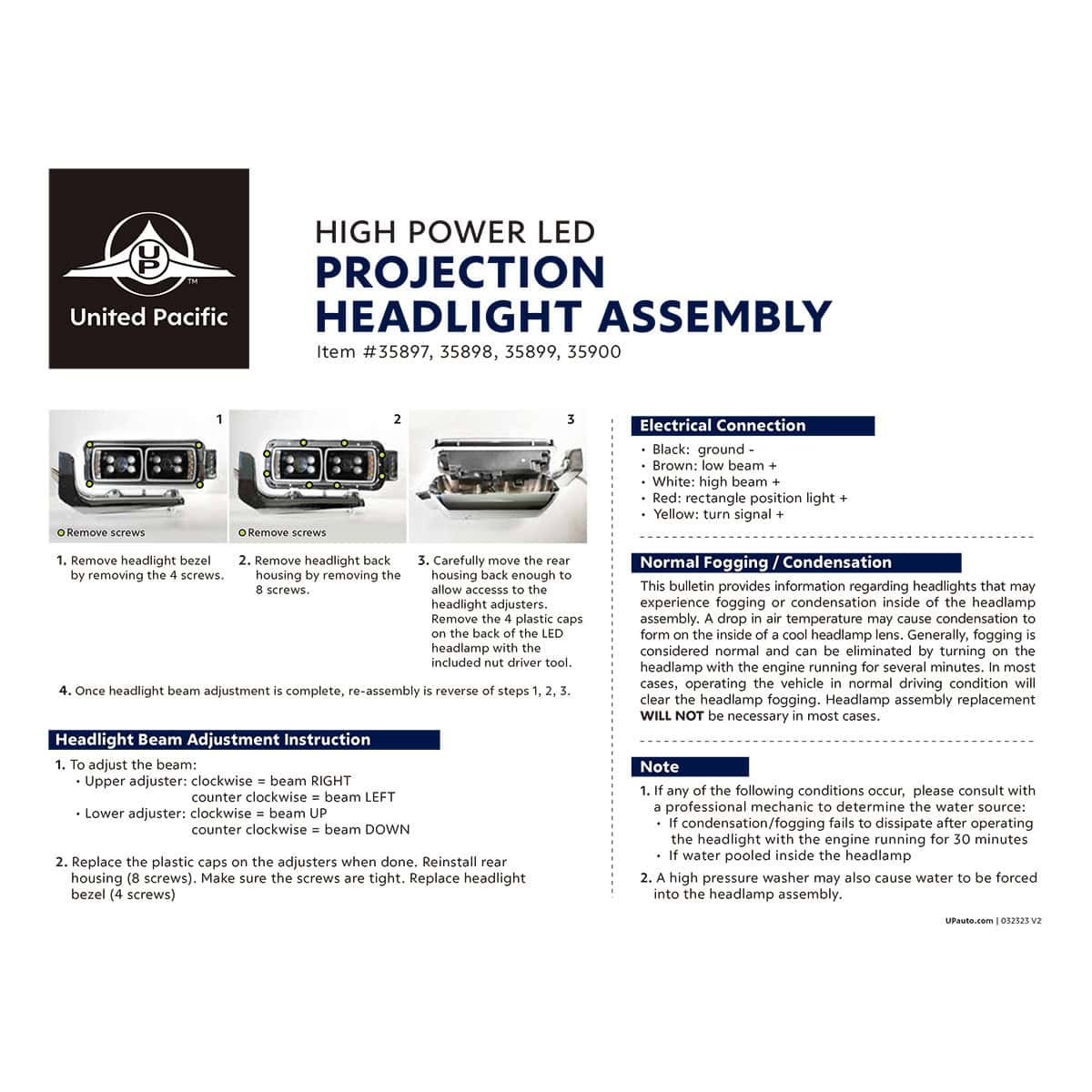 10 High Power Led &Quot;Chrome&Quot; Projection Headlight Assembly W/Mounting Arm &Amp; Turn Signal Side Pod 10 10 High Power LED "Chrome" Projection Headlight Assembly W/Mounting Arm & Turn Signal Side Pod