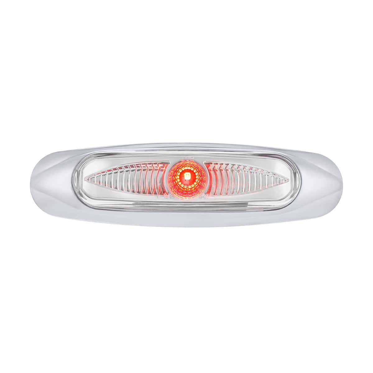 5-3/4" Wide 3 LED ViperEye Light (Clearance/Marker) - Red LED/Clear Lens