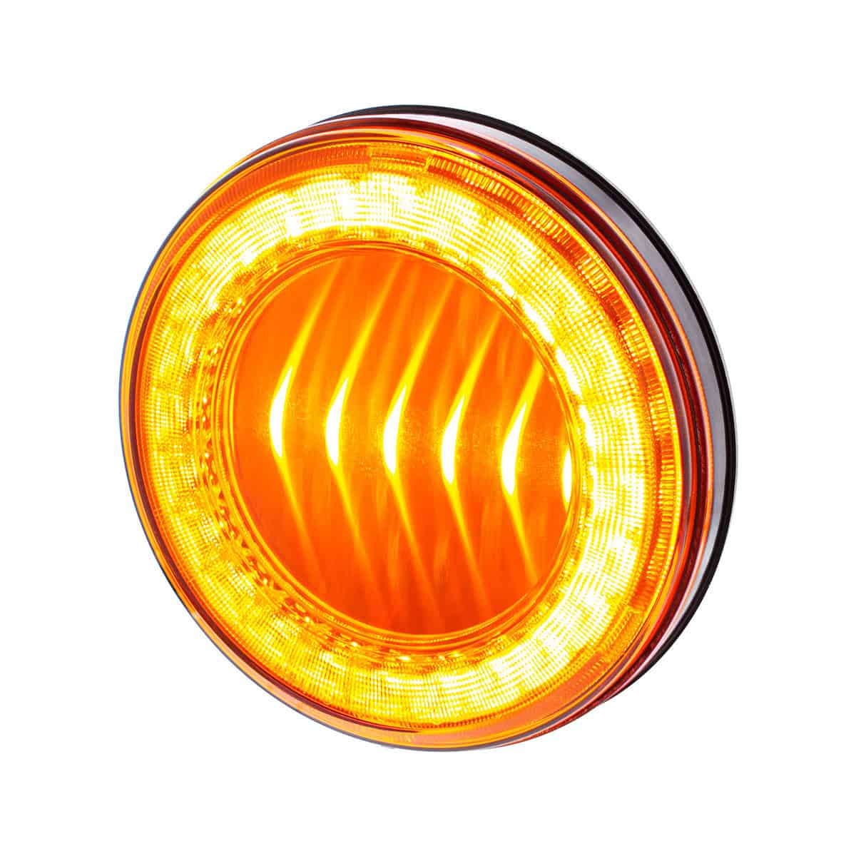30 Led 4&Quot; Round Lumos Light I-Series (Turn Signal) - Amber Led/Amber Lens 3 30 LED 4" Round Lumos Light I-Series (Turn Signal) - Amber LED/Amber Lens
