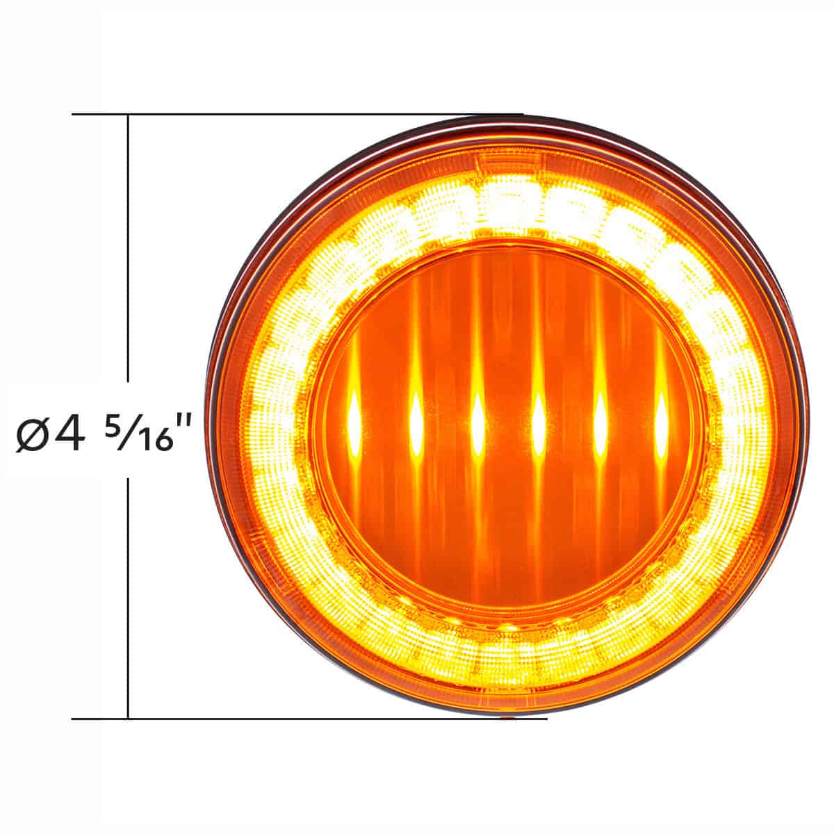 30 Led 4&Quot; Round Lumos Light I-Series (Turn Signal) - Amber Led/Amber Lens 6 30 LED 4" Round Lumos Light I-Series (Turn Signal) - Amber LED/Amber Lens