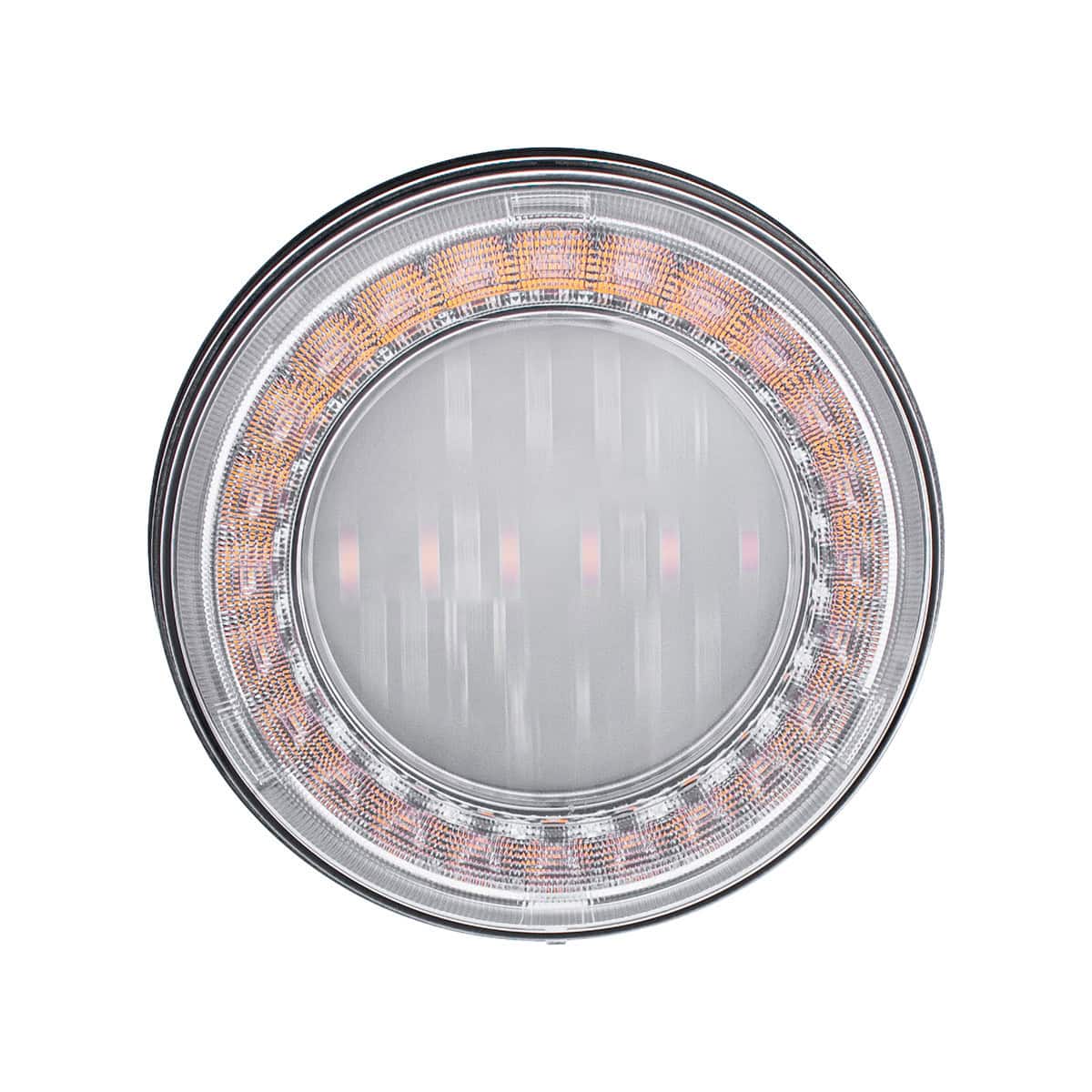 30 LED 4" Round Lumos Light I-Series (Turn Signal) - Amber LED/Clear Lens