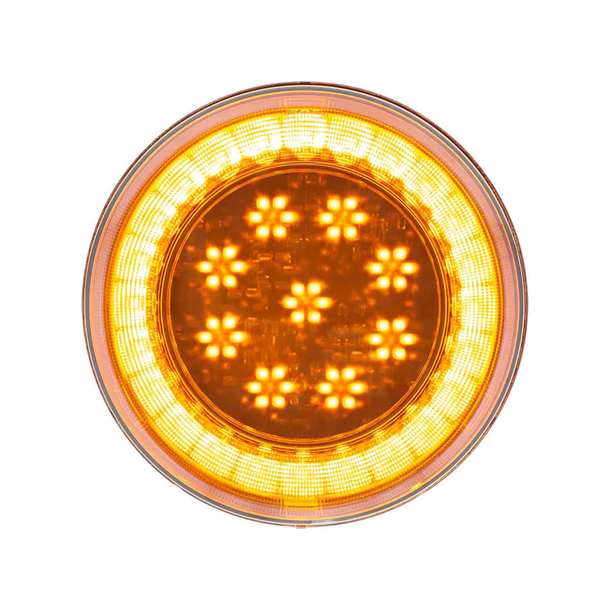 33 LED 4" Round Lumos Light S-Series (Turn Signal) - Amber LED/Clear Lens