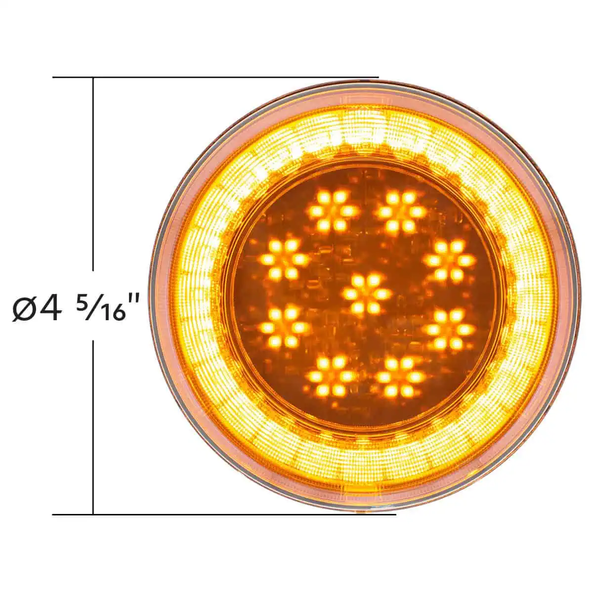 33 Led 4&Quot; Round Lumos Light S-Series (Turn Signal) - Amber Led/Clear Lens 6 33 LED 4" Round Lumos Light S-Series (Turn Signal) - Amber LED/Clear Lens
