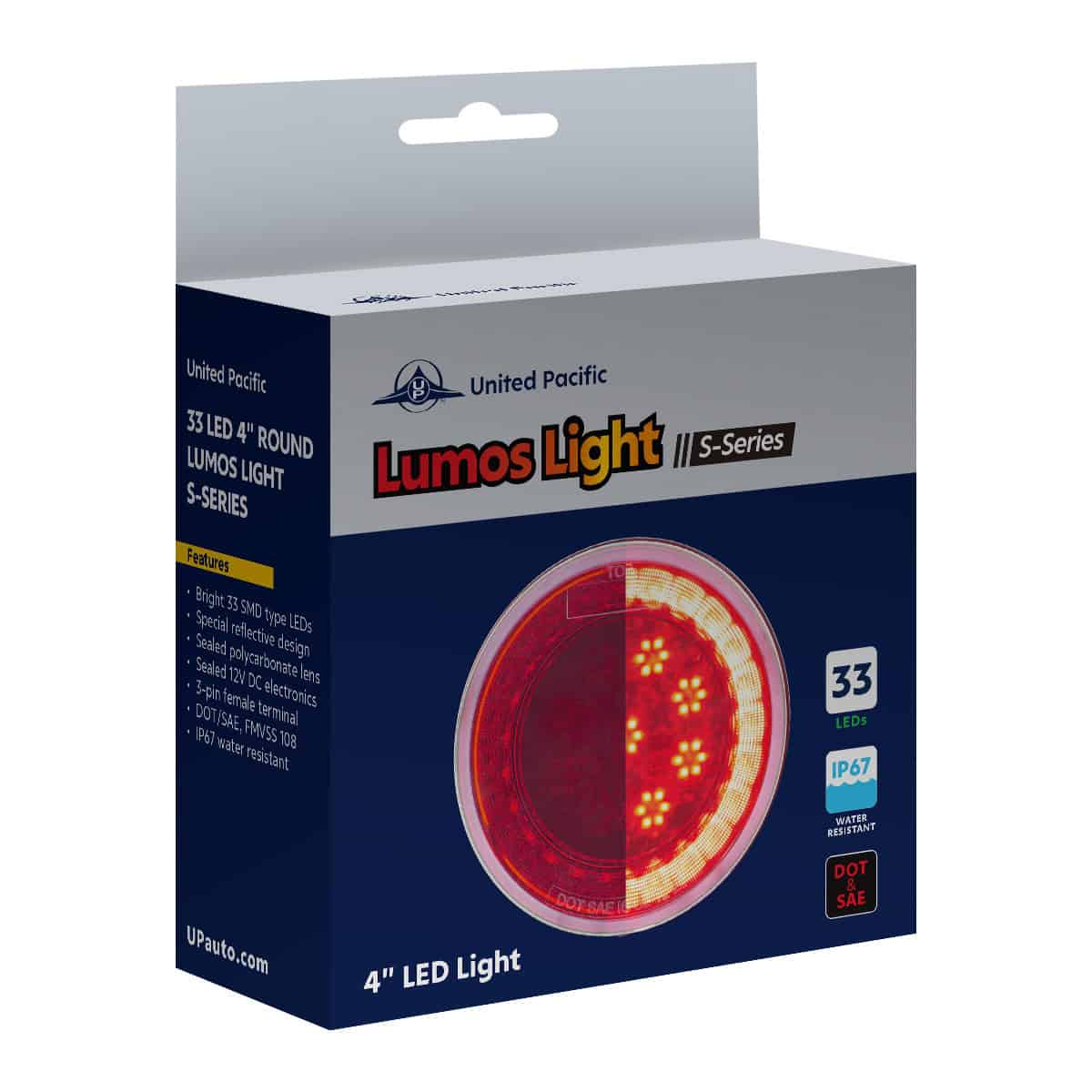 33 Led 4&Quot; Round Lumos Light S-Series (Turn Signal) - Amber Led/Clear Lens 7 33 LED 4" Round Lumos Light S-Series (Turn Signal) - Amber LED/Clear Lens