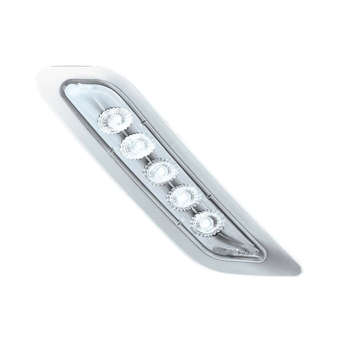 Double Fury 5 Led Door Turn Signal Light For 2012-2021 Peterbilt 579-Amber &Amp; White Led 3 Double Fury 5 LED Door Turn Signal Light For 2012-2021 Peterbilt 579