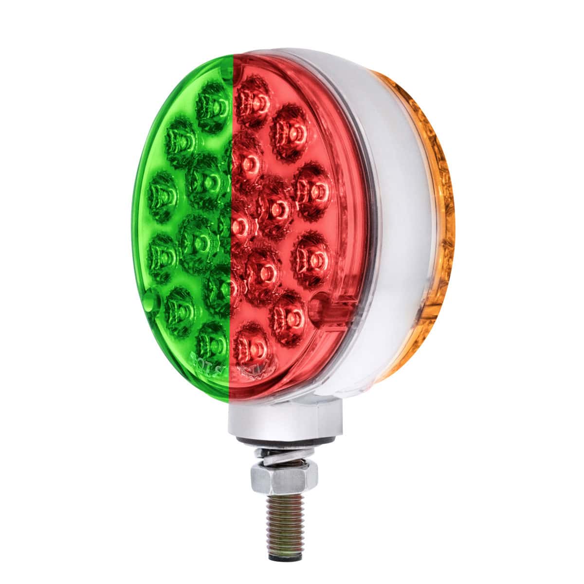 Double Fury 38 Led Reflector Double Face Turn Signal Light-Amber/Red &Amp; Green Led 6 Double Fury 38 LED Reflector Double Face Turn Signal Light
