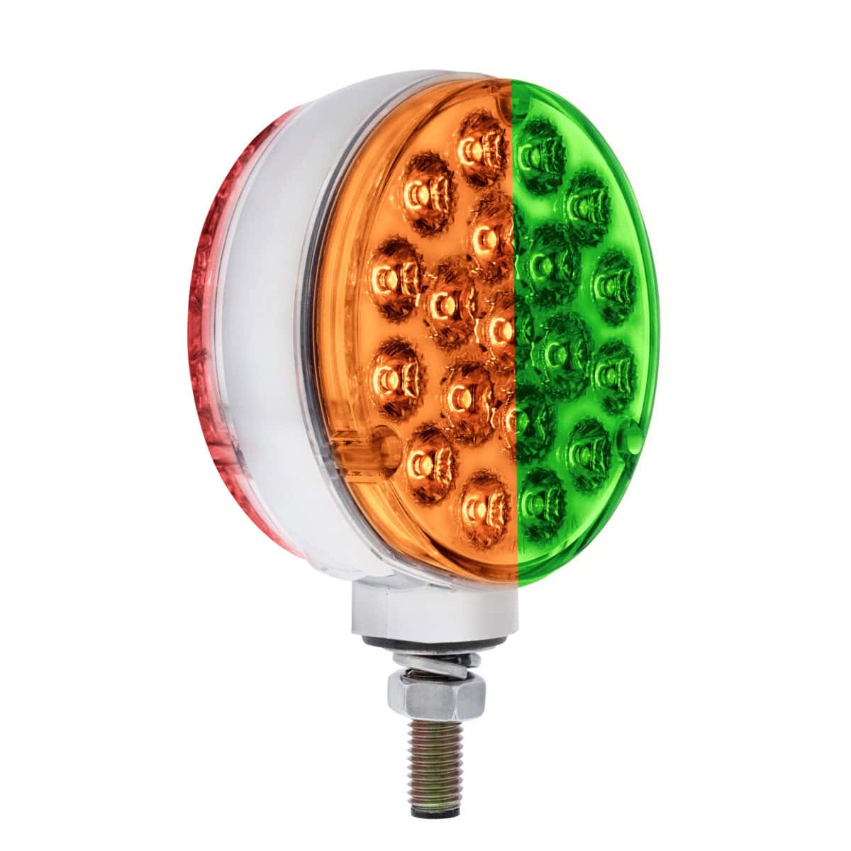Double Fury 38 Led Reflector Double Face Turn Signal Light-Amber/Red &Amp; Green Led 7 Double Fury 38 LED Reflector Double Face Turn Signal Light