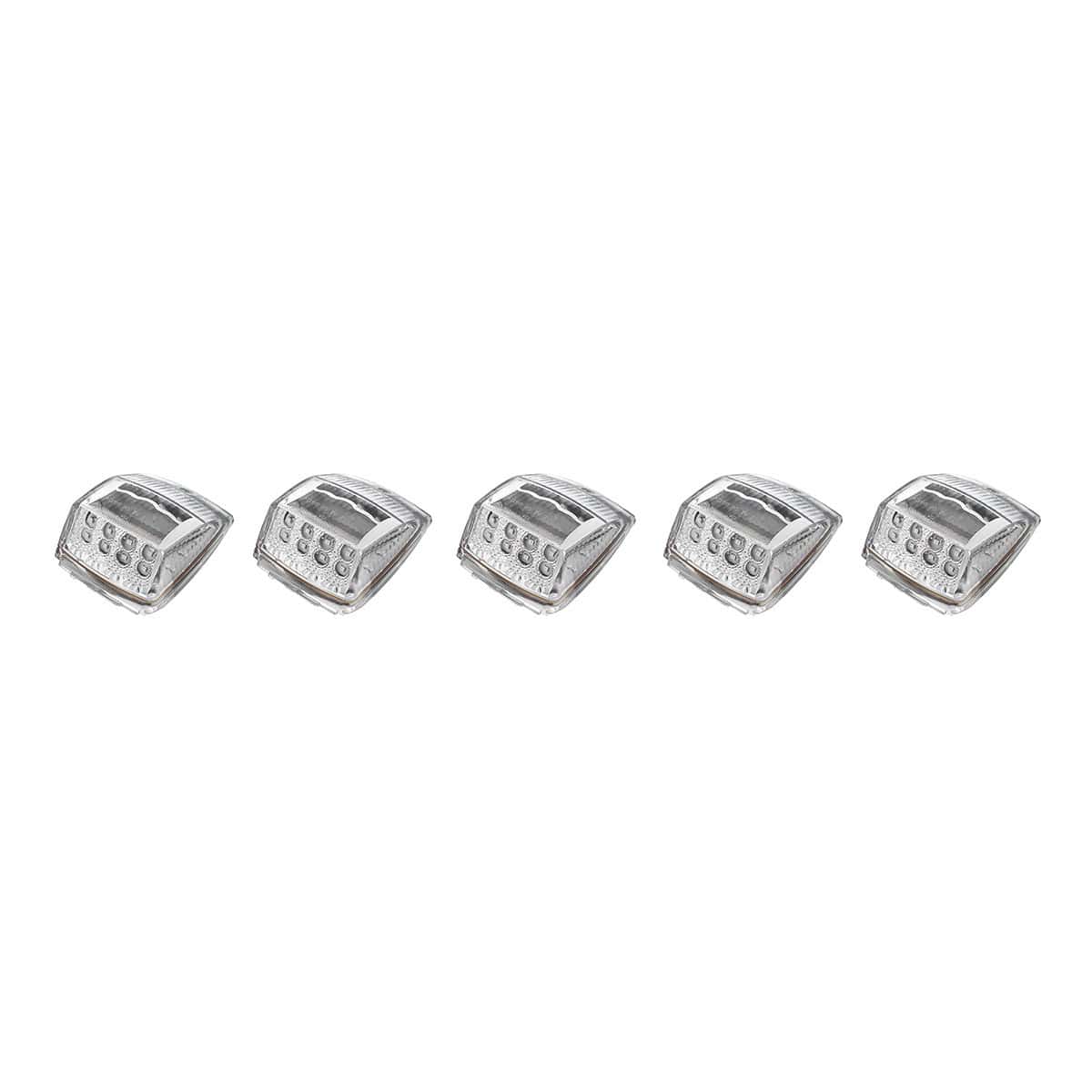 17 LED Reflector Square Cab Light - Amber LED/Clear Lens (5-Pack)