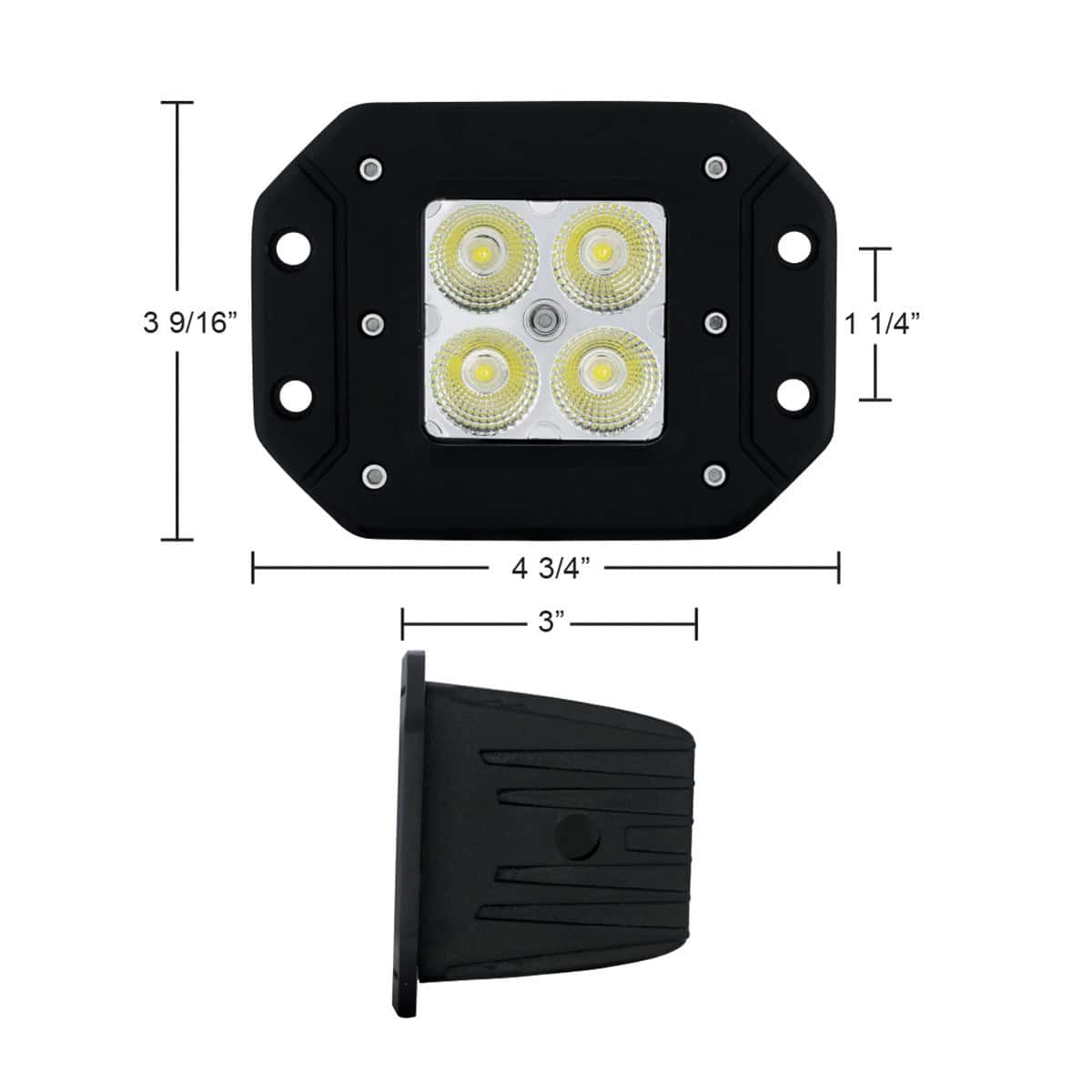 4 High Power Led Flange Mount Work Light 4 4 High Power LED Flange Mount Work Light