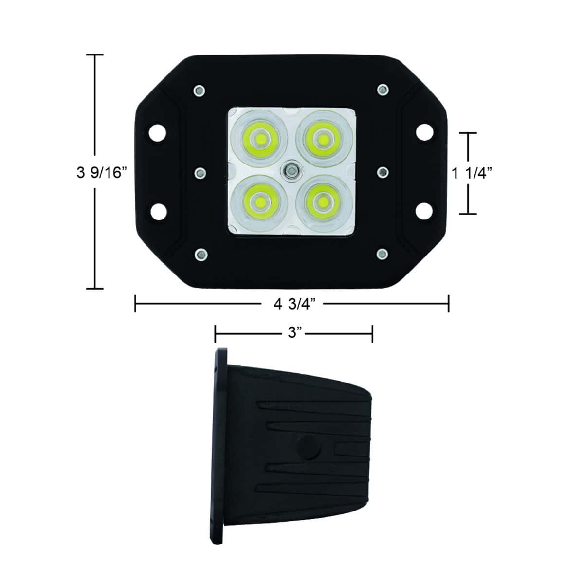 4 High Power Led Flange Mount Work Light 7 4 High Power LED Flange Mount Work Light