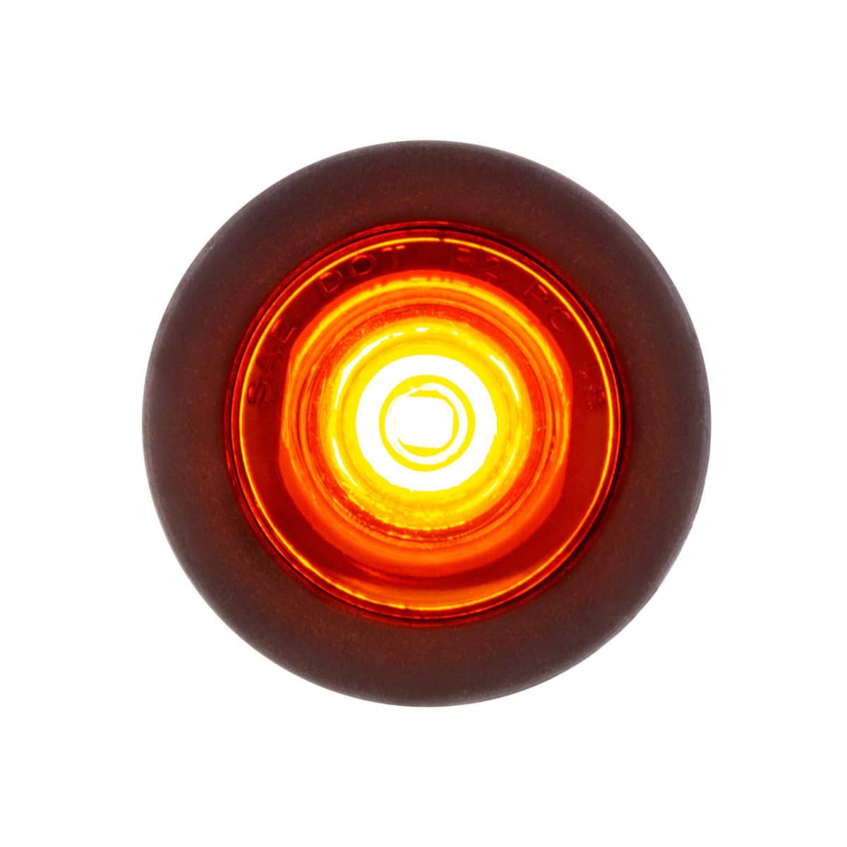 3/4" 1 LED Mini Clearance Light w/Rubber Grommet – Amber
