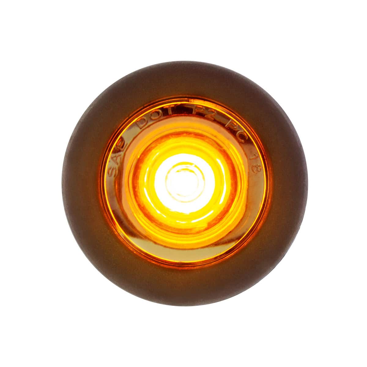 3/4" 1 LED Mini Clearance Light w/Rubber Grommet – Amber/Clear