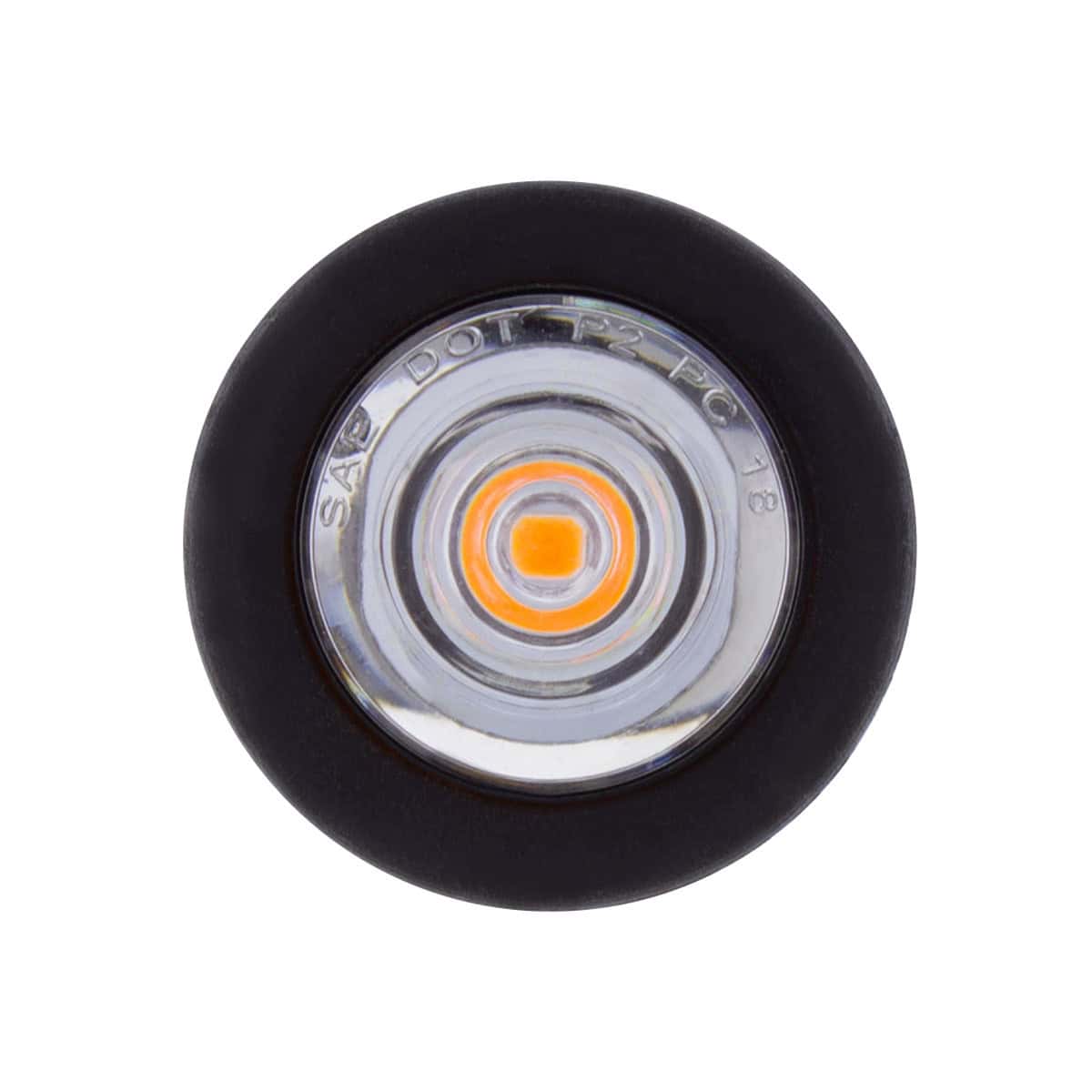 3/4" 1 LED Mini Clearance Light w/Rubber Grommet – Amber/Clear