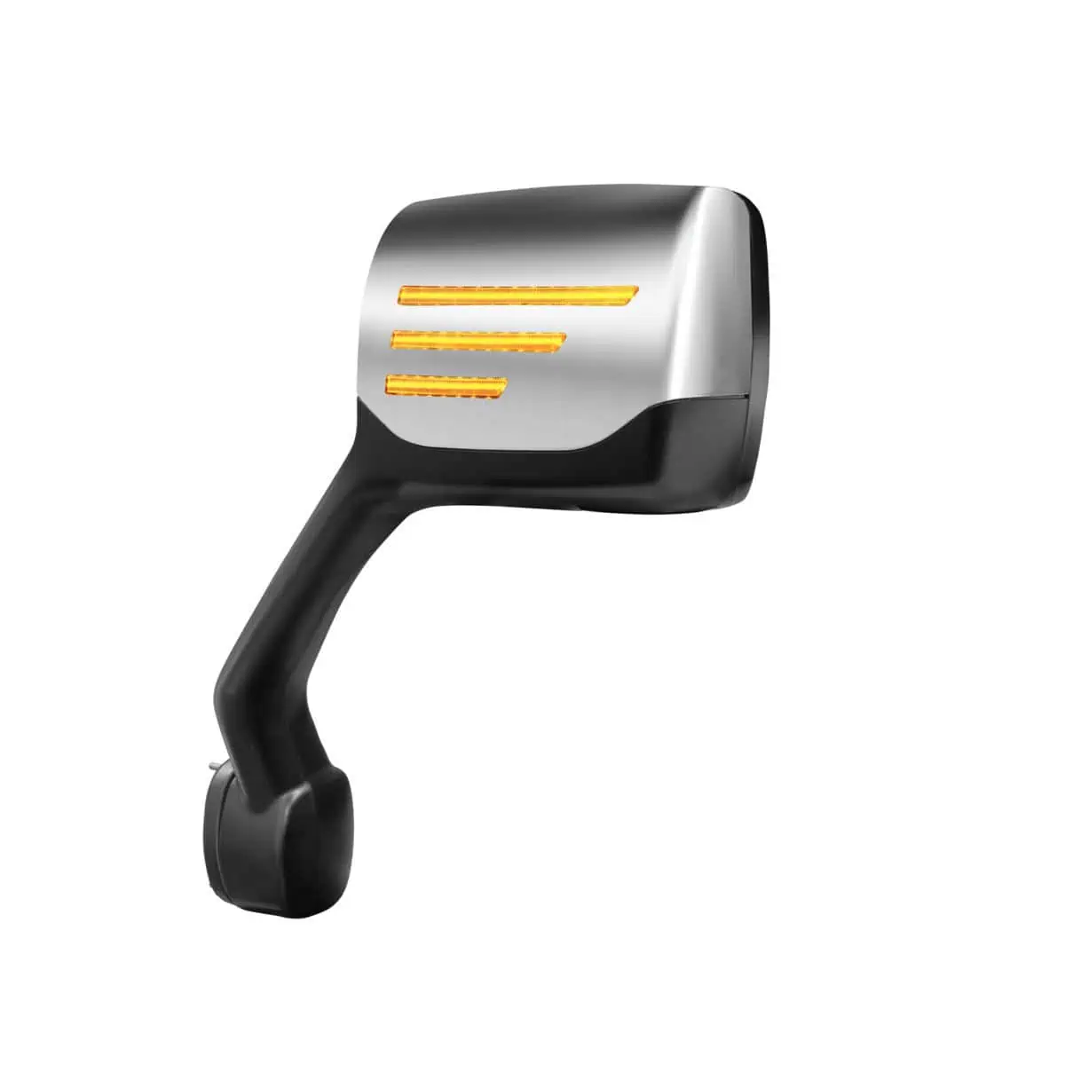 Chrome Hood Mirror Assembly W/ Sequential LED Turn Signal For 2013-2021 Kenworth T680 & Peterbilt 579
