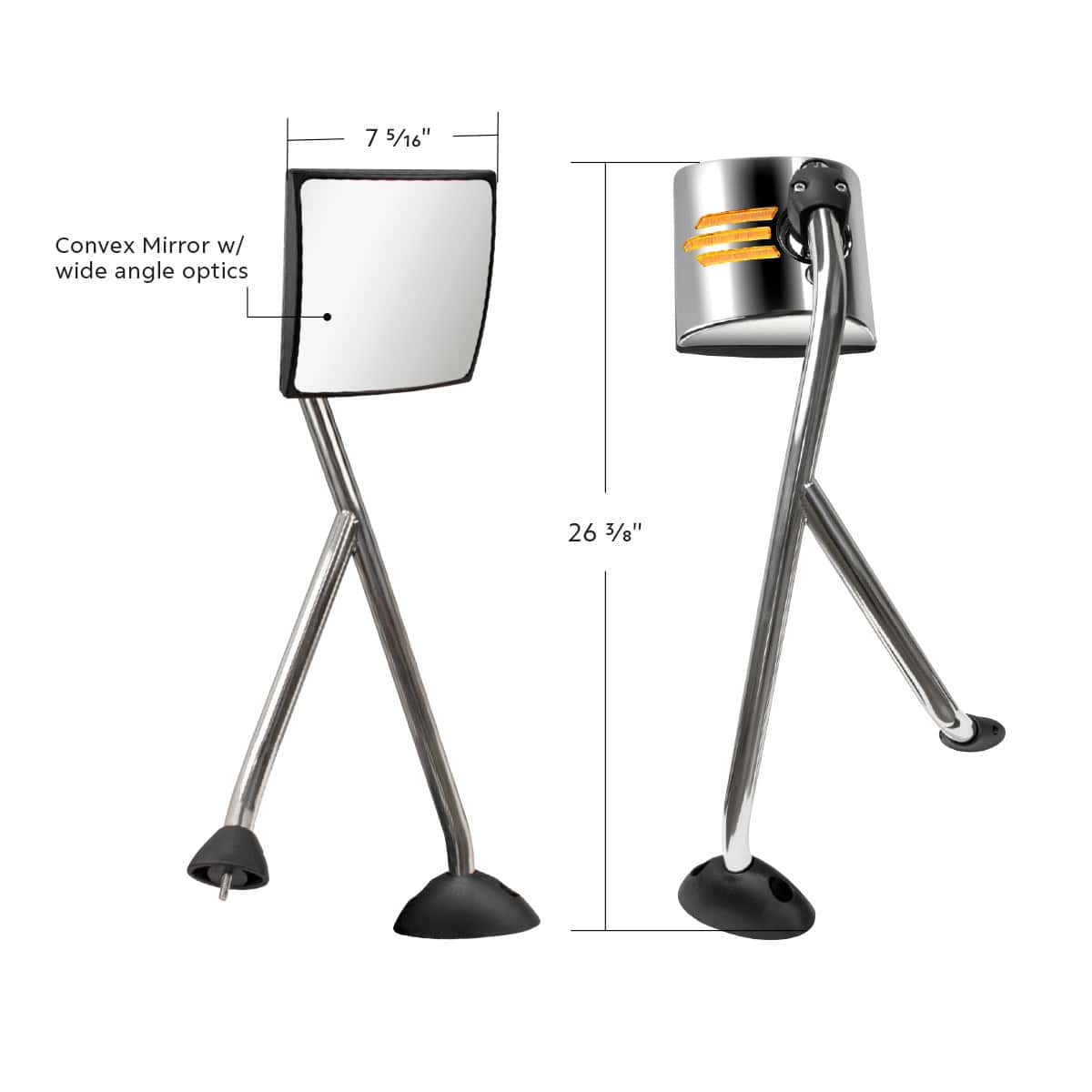 Ss Hood Mirror Assembly With Sequential Led Turn Signal For 2008-2017 International Prostar 6 SS Hood Mirror Assembly With Sequential LED Turn Signal For 2008-2017 International Prostar
