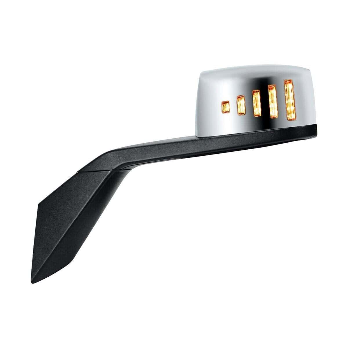 Hood Mirror Assembly W/LED Lights On Mirror Cover & Glass For 2018-2024 Volvo VNL