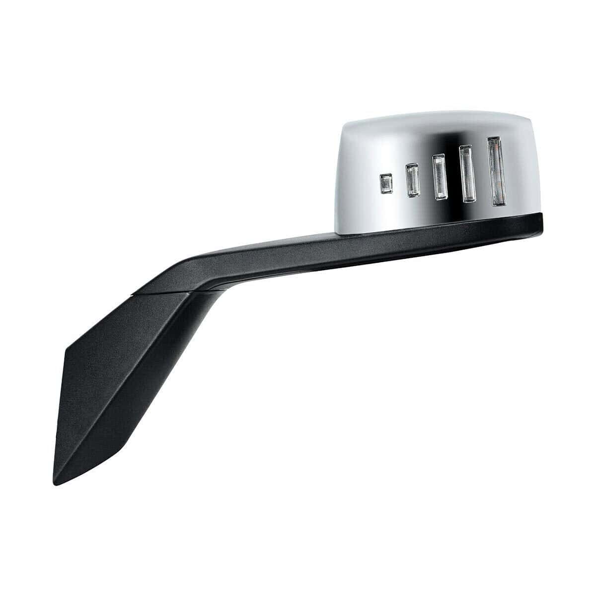 Hood Mirror Assembly W/LED Lights On Mirror Cover & Glass For 2018-2024 Volvo VNL