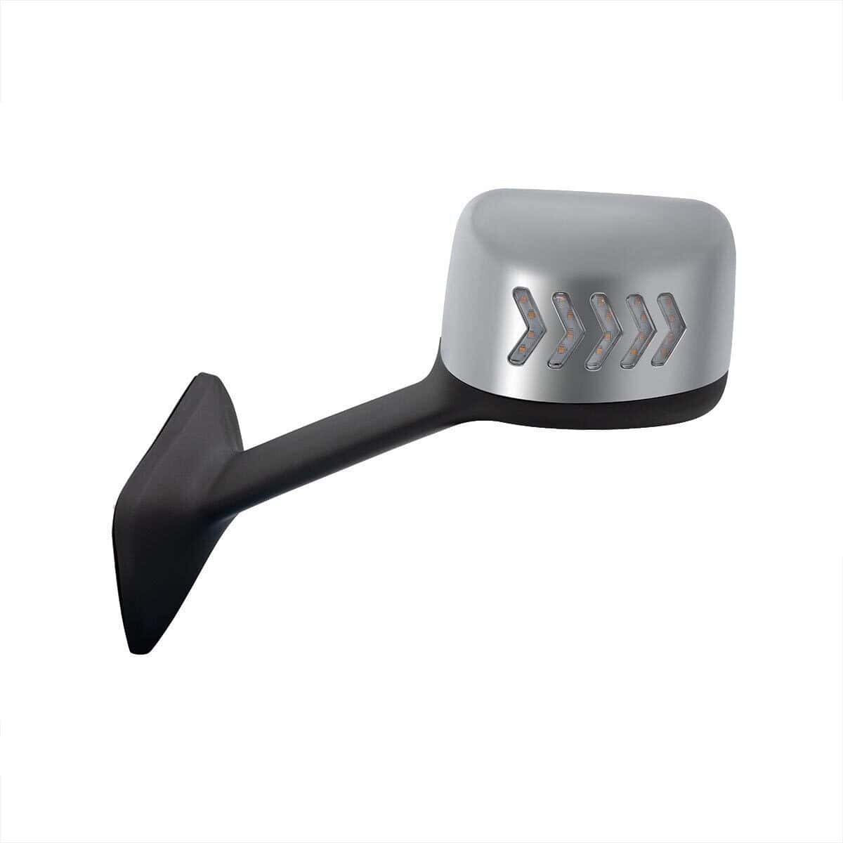 Chrome Plastic Hood Mirror Assembly With Sequential LED Turn Signals For 2018-2024 International LT