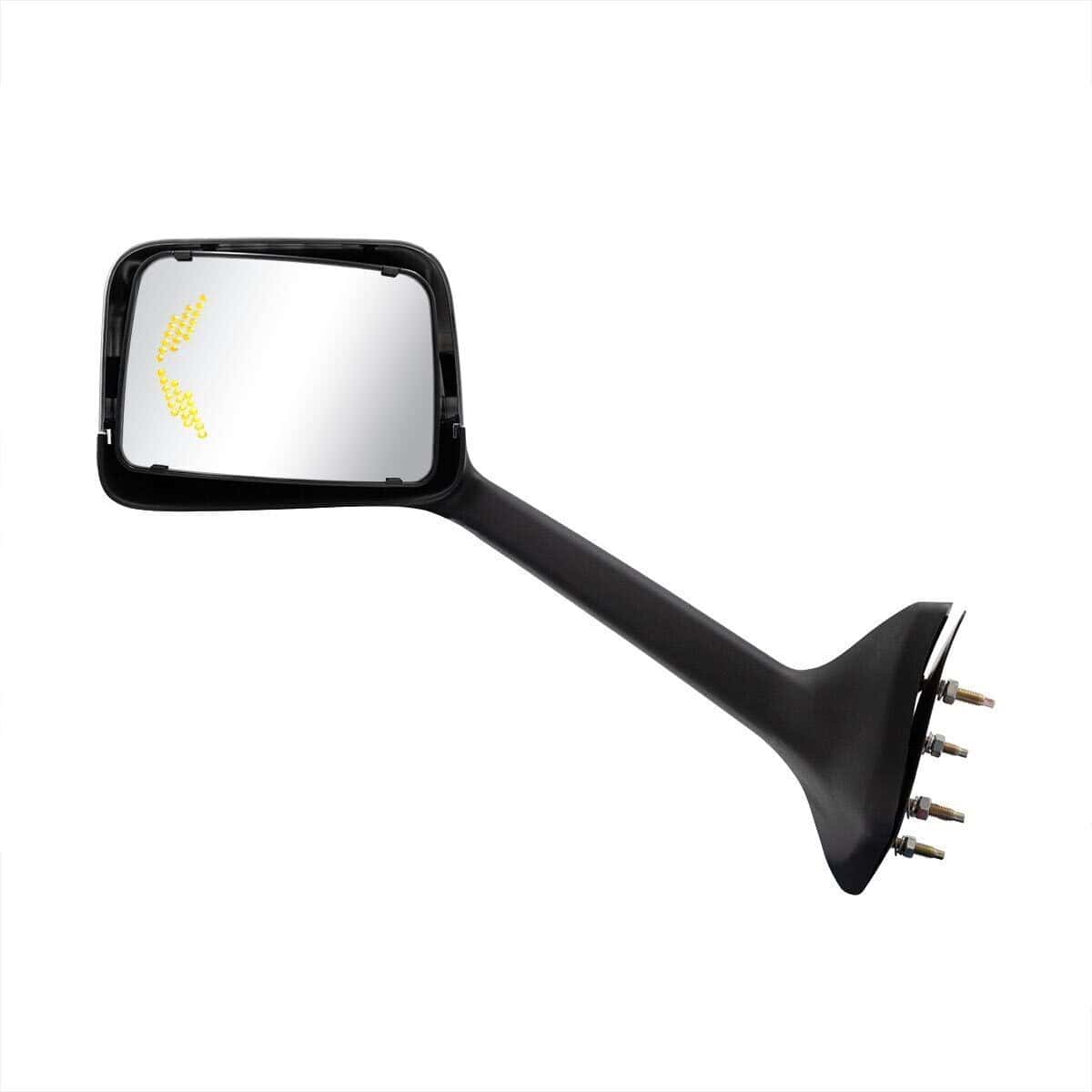 Chrome Plastic Hood Mirror Assembly With Sequential Led Turn Signals For 2018-2024 International Lt 3 Chrome Plastic Hood Mirror Assembly With Sequential LED Turn Signals For 2018-2024 International LT
