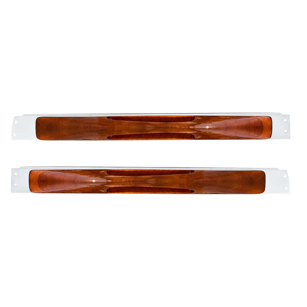 Wood Armrest With SS Window Sill Mounting Plate For 2003-2005 Peterbilt
