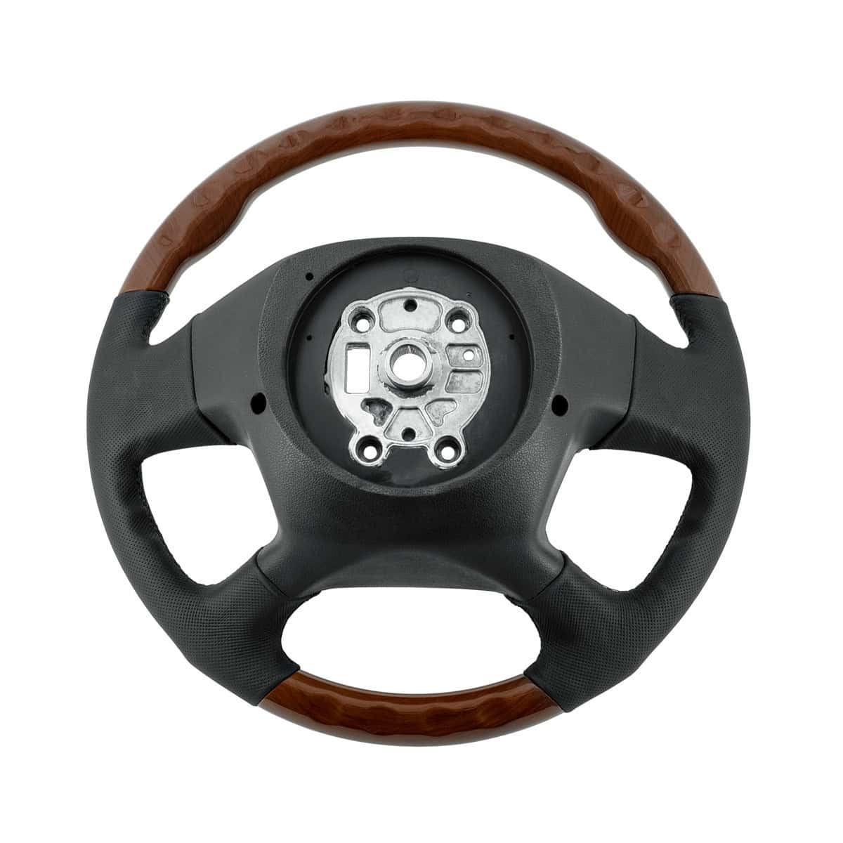 18&Quot; Yourgrip Leather And Wood Steering Wheel For 2018-2026 Freightliner Cascadia 3 18" YourGrip Leather And Wood Steering Wheel For 2018-2026 Freightliner Cascadia