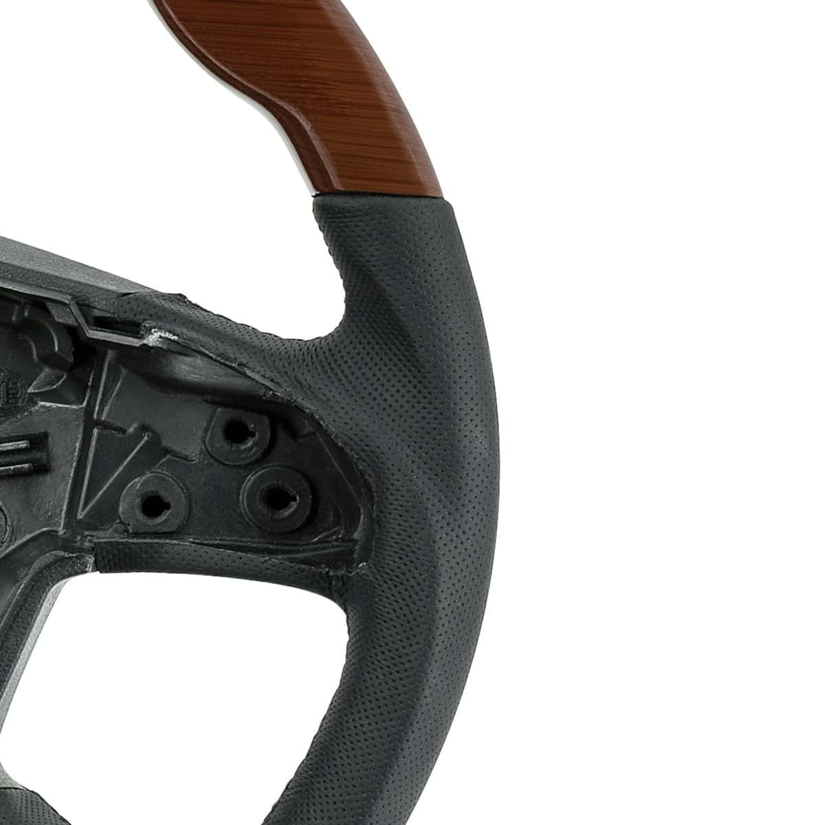 18&Quot; Yourgrip Leather And Wood Steering Wheel For 2018-2026 Freightliner Cascadia 4 18" YourGrip Leather And Wood Steering Wheel For 2018-2026 Freightliner Cascadia