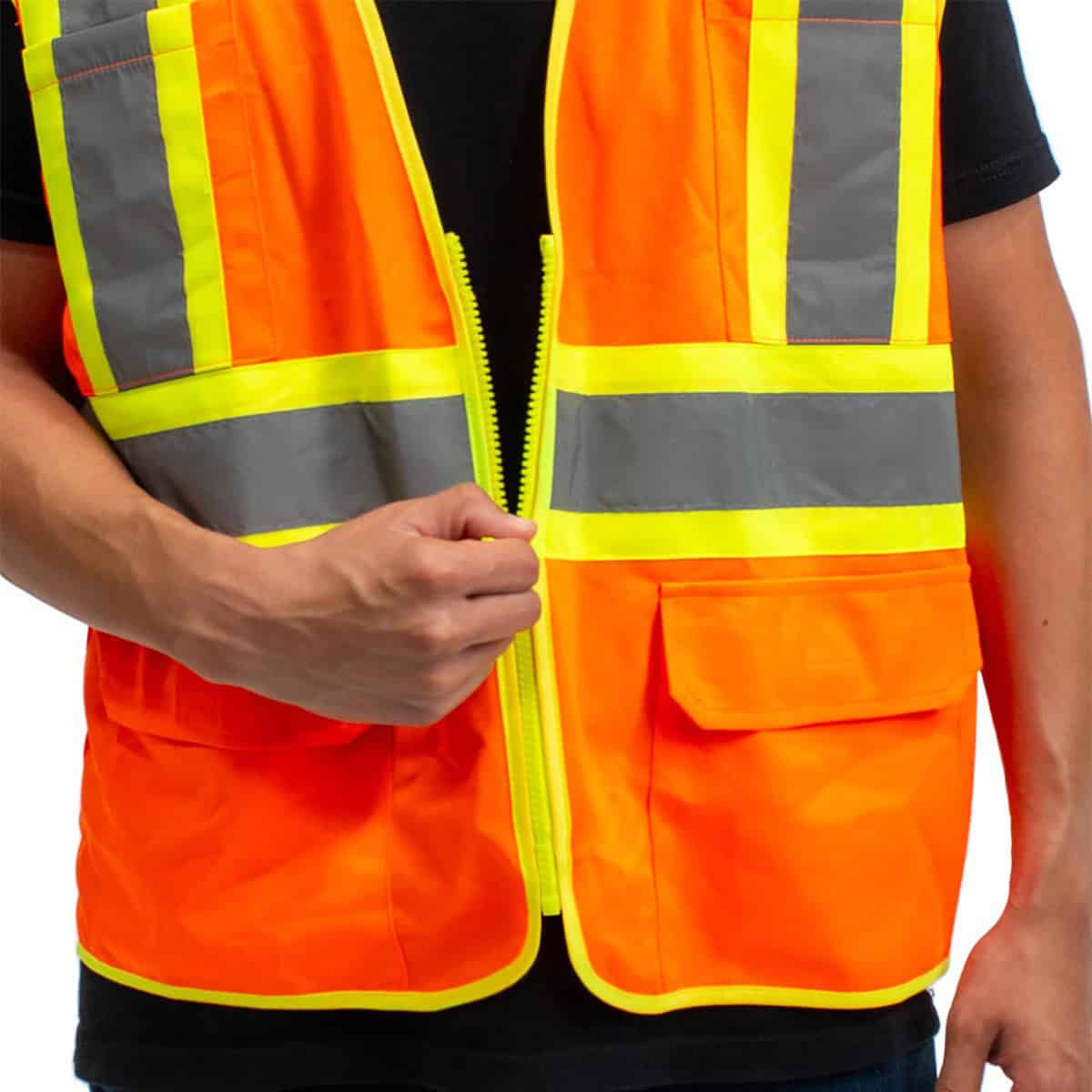 Riggear High Visibility Reflective Orange Safety Vest 5 RigGear High Visibility Reflective Orange Safety Vest