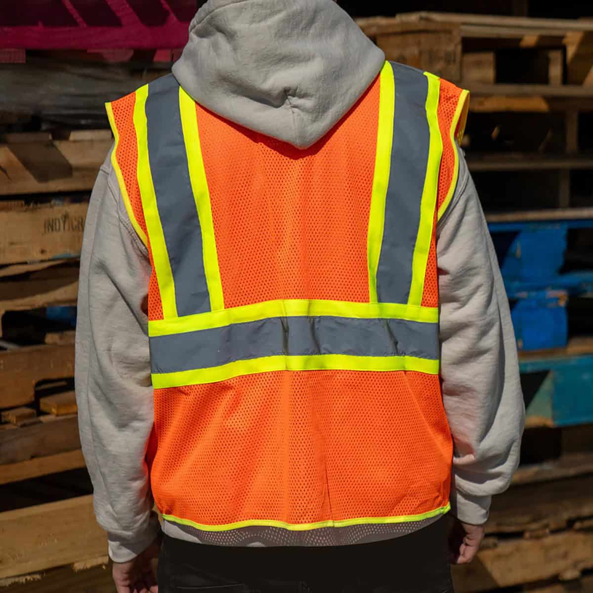 Riggear High Visibility Reflective Orange Safety Vest 8 RigGear High Visibility Reflective Orange Safety Vest