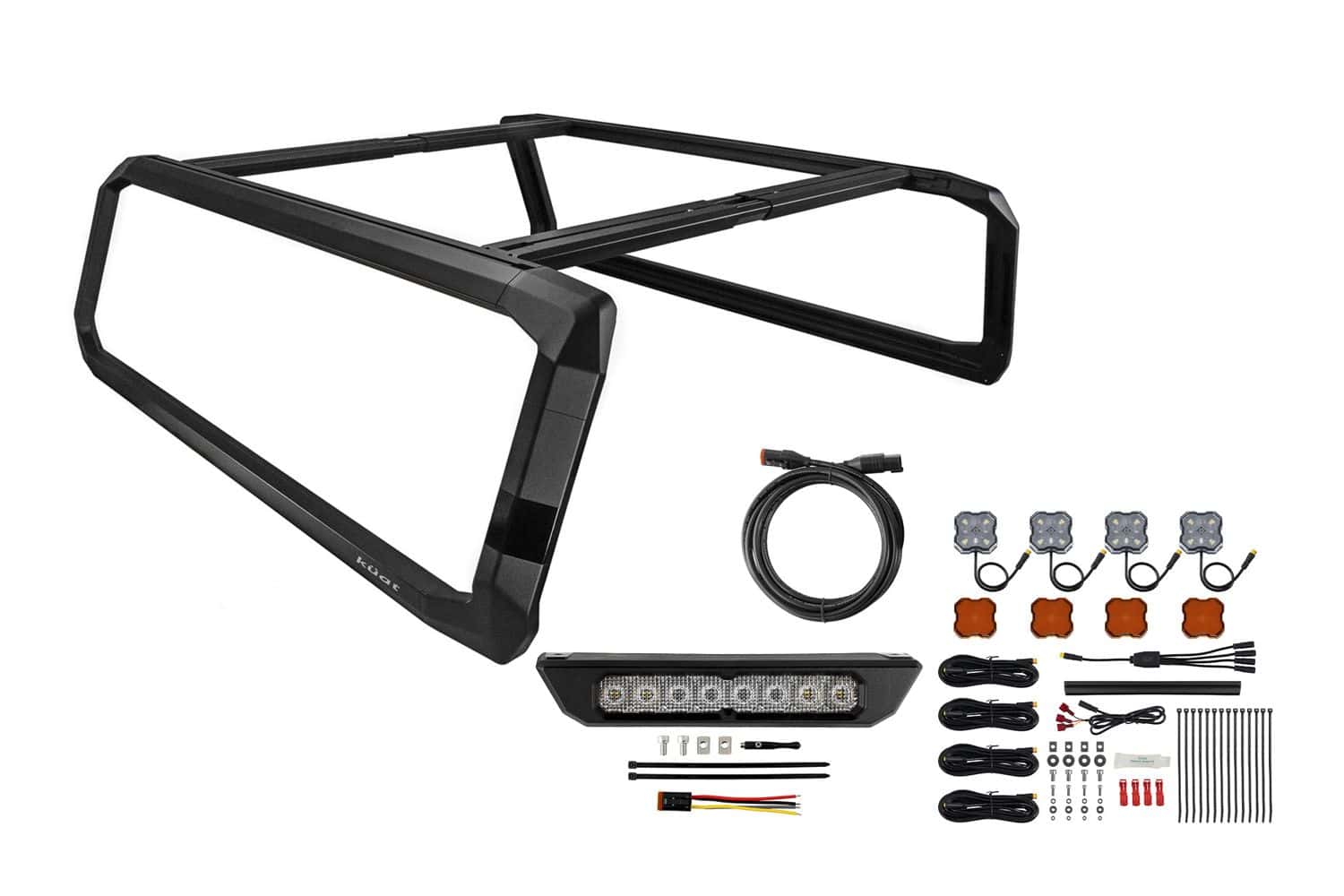 Diode Dynamics Kuat Ibex Bed Rack With Ss10 Chase Light Kit 1 Diode Dynamics Kuat IBEX Bed Rack with SS10 Chase Light Kit