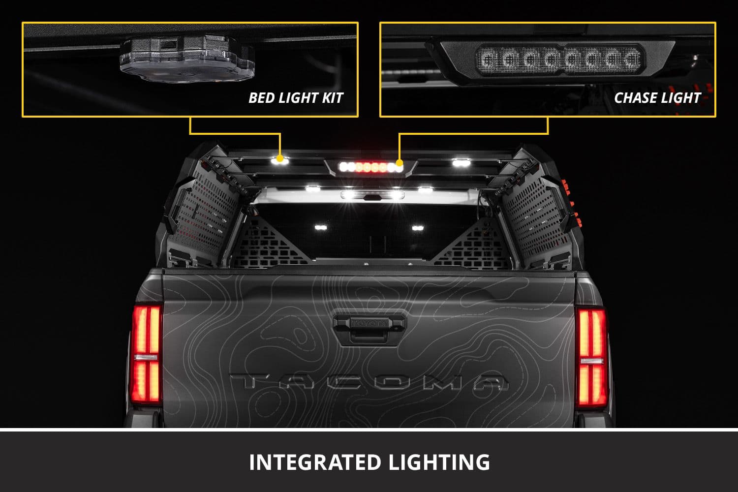 Diode Dynamics Kuat Ibex Bed Rack With Ss10 Chase Light Kit 6 Diode Dynamics Kuat IBEX Bed Rack with SS10 Chase Light Kit