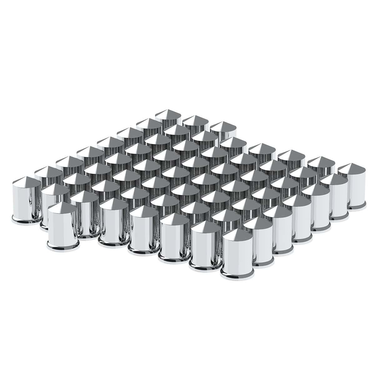1-1/2&Quot; X 3&Quot; Chrome Plastic Pointed Nut Covers - Push-On 4 1-1/2" X 3" Chrome Plastic Pointed Nut Cover - Push-On
