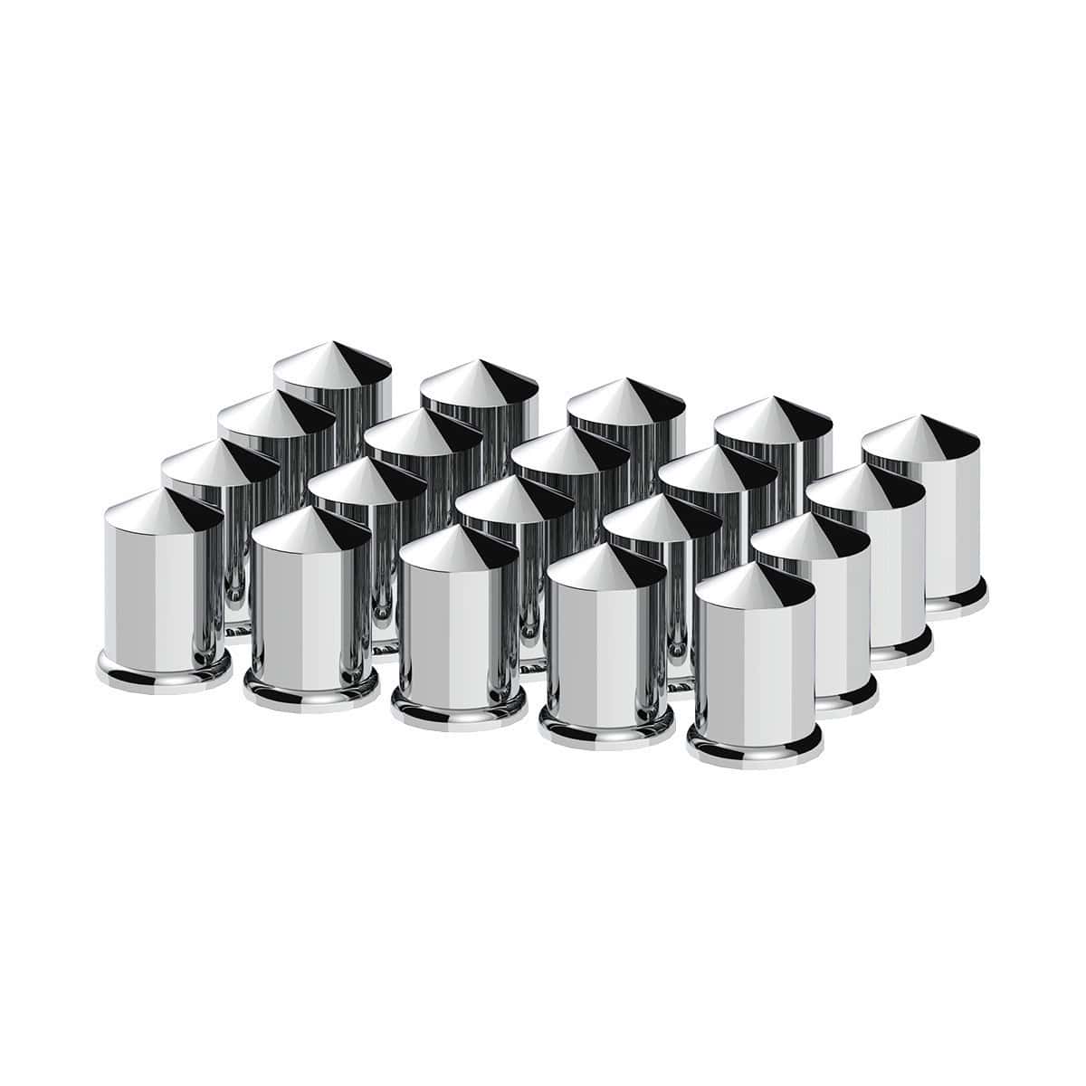 1-1/2&Quot; X 3&Quot; Chrome Plastic Pointed Nut Covers - Push-On 3 1-1/2" X 3" Chrome Plastic Pointed Nut Cover - Push-On