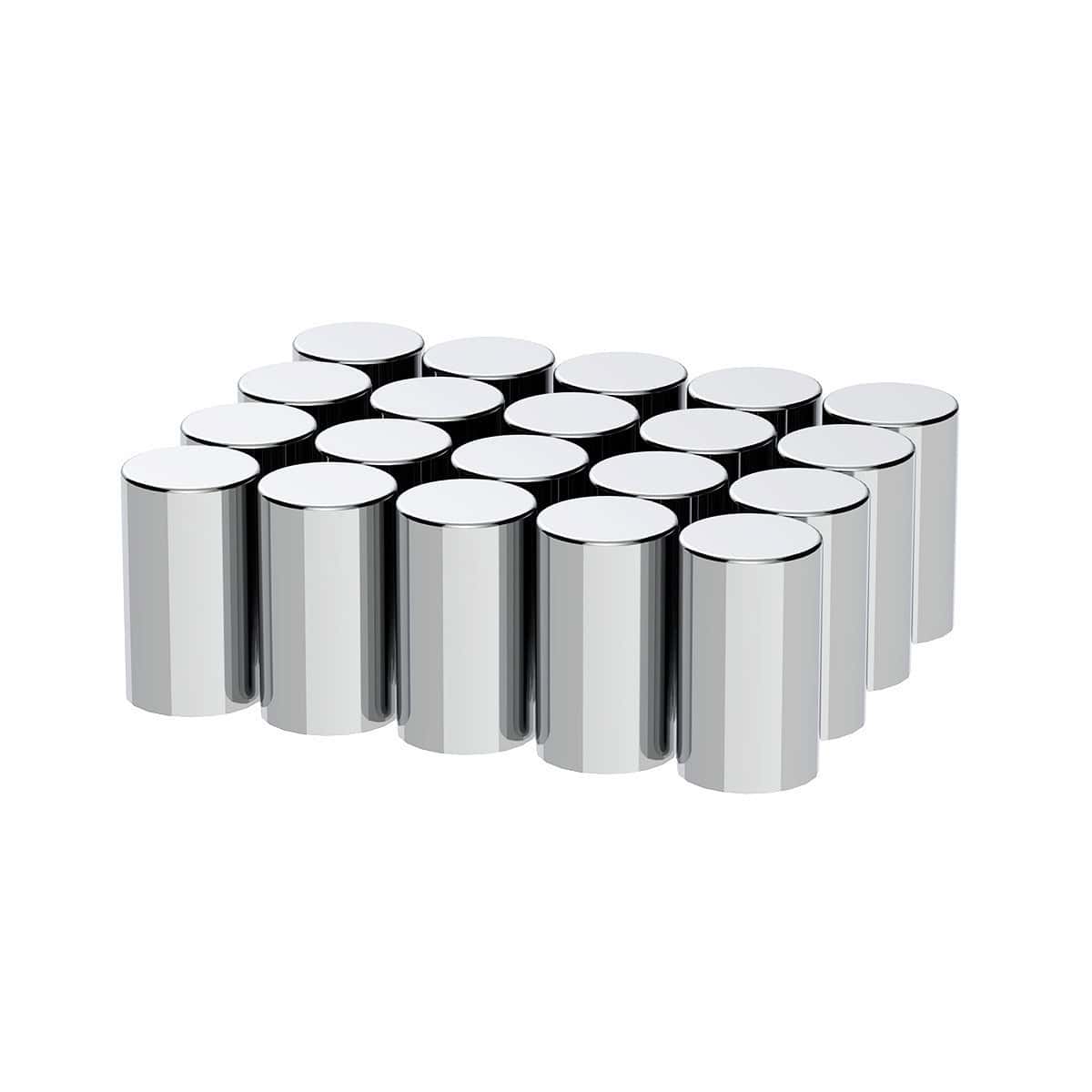 33Mm X 3-1/2&Quot; Chrome Plastic Cylinder Nut Covers - Thread-On 3 33mm x 3-1/2" Chrome Plastic Cylinder Nut Covers - Thread-On
