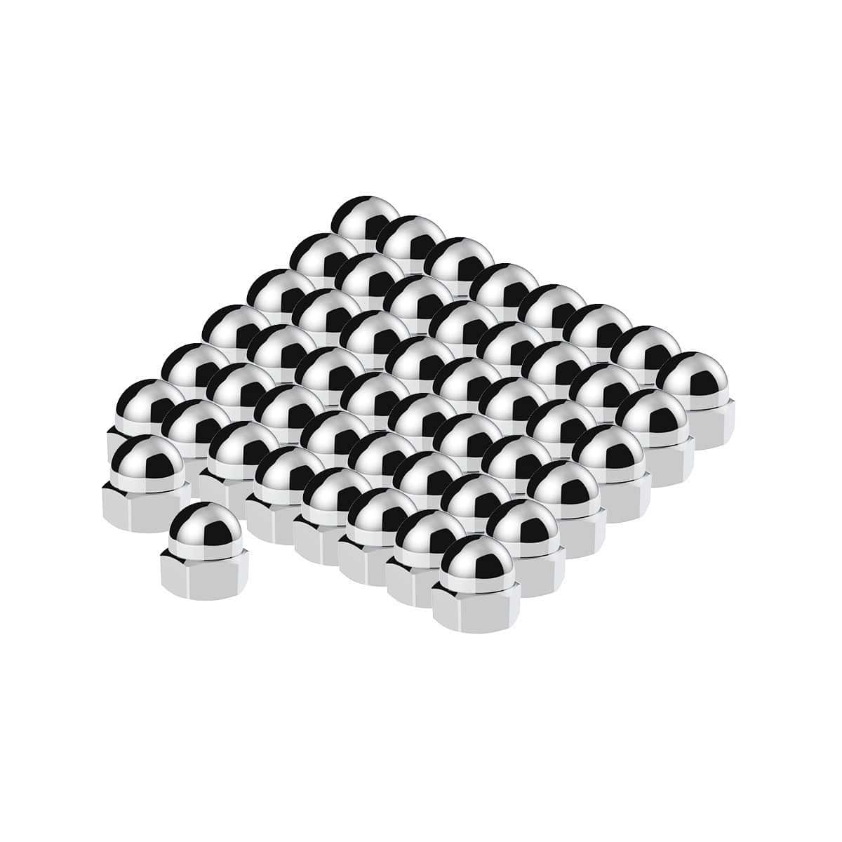 11/16&Quot; X 7/8&Quot; Chrome Die-Cast Acorn Nut Cover 3 11/16" x 7/8" Chrome Die-Cast Acorn Nut Cover (50 pcs/Box)