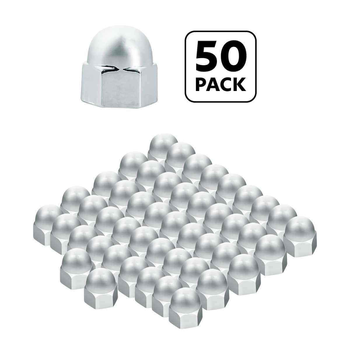 7/16&Quot; X 5/8&Quot; Chrome Die-Cast Acorn Nut Cover 4 7/16" X 5/8" Chrome Die-Cast Acorn Nut Cover (50 pcs/Bag)