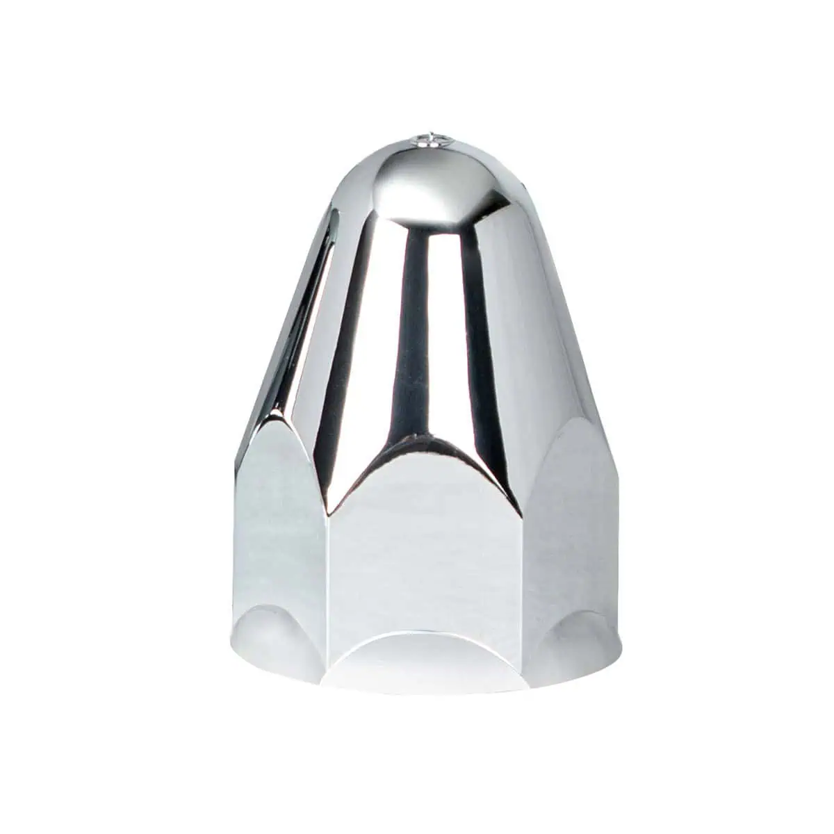 1-1/2" X 2-3/4" Chrome Plastic Bullet Nut Cover - Push-On (Bulk)