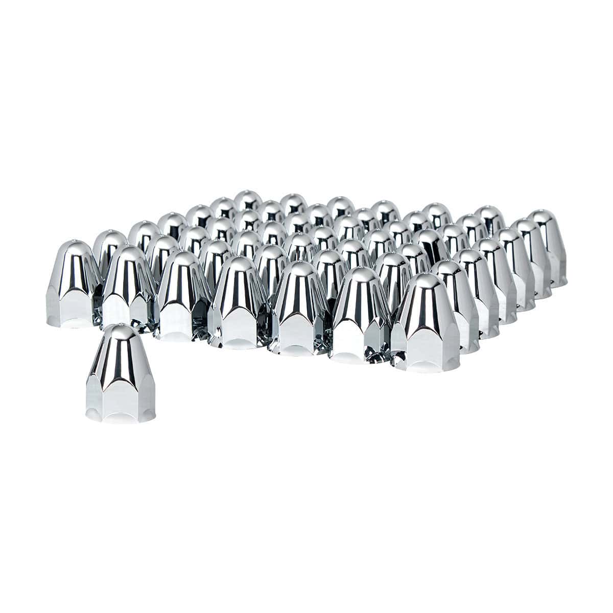 1-1/2&Quot; X 2-3/4&Quot; Chrome Plastic Slotted Bullet Nut Covers - Push-On 4 1-1/2" X 2-3/4" Chrome Plastic Bullet Nut Covers - Push-On (60-Pack)