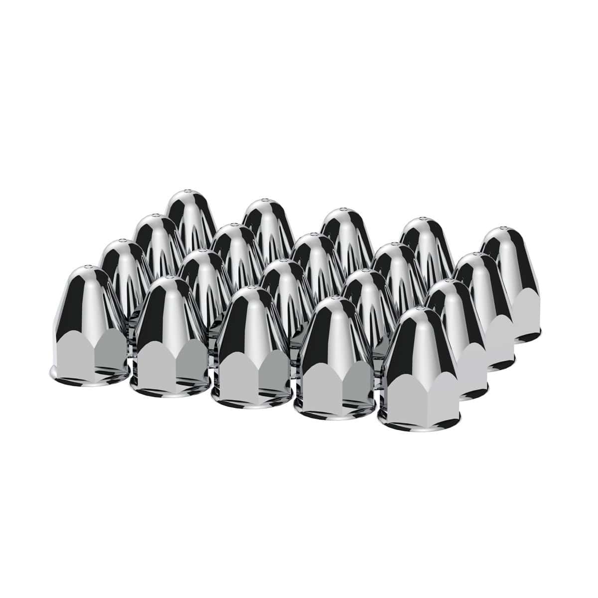 1-1/2&Quot; X 2-3/4&Quot; Chrome Plastic Slotted Bullet Nut Covers - Push-On 3 1-1/2" X 2-3/4" Chrome Plastic Bullet Nut Covers - Push-On (Color Box of 20)